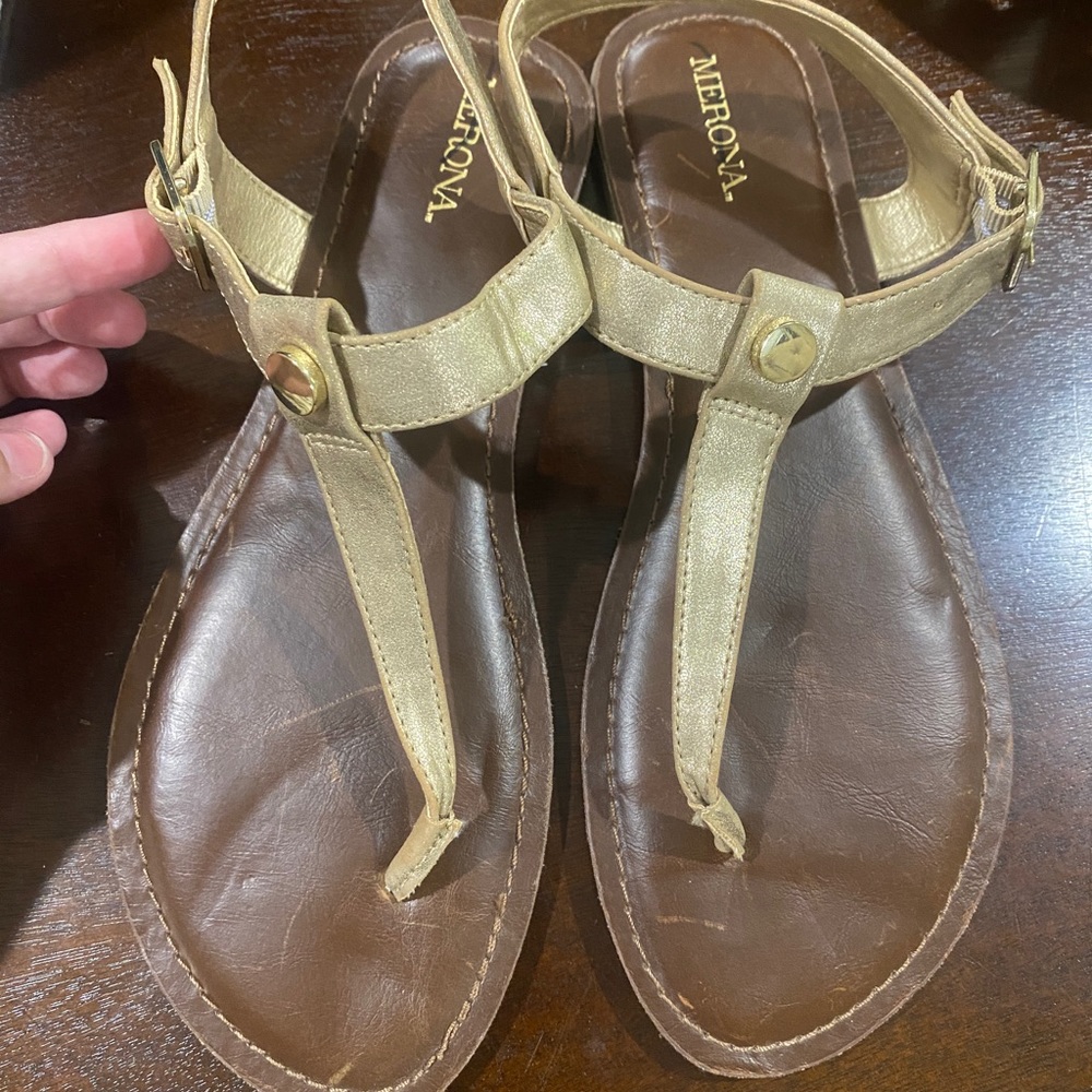 Gold sandals